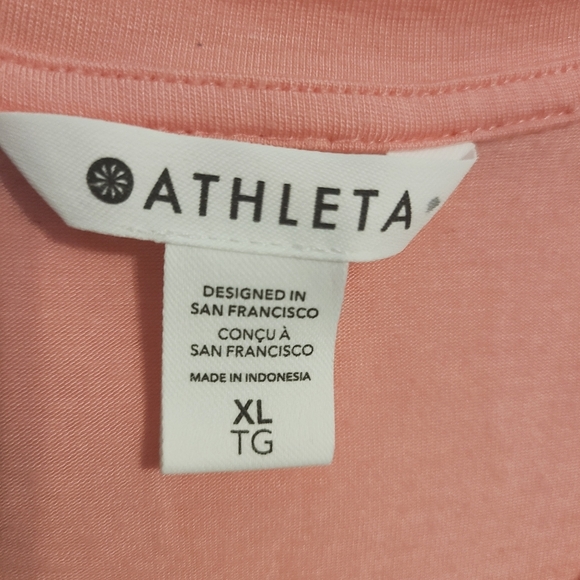 Athleta | Women's Pink Nighttime Bliss Sleep V-Neck Tee (Size XL) - Picture 3 of 12